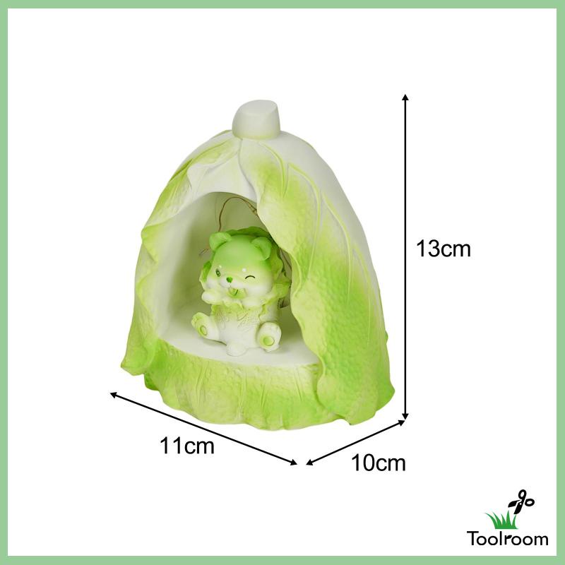 Đèn Ngủ Bằng Resin Hình Chú Chó Ăn Rau Củ Quả Dễ Thương Cho Bé