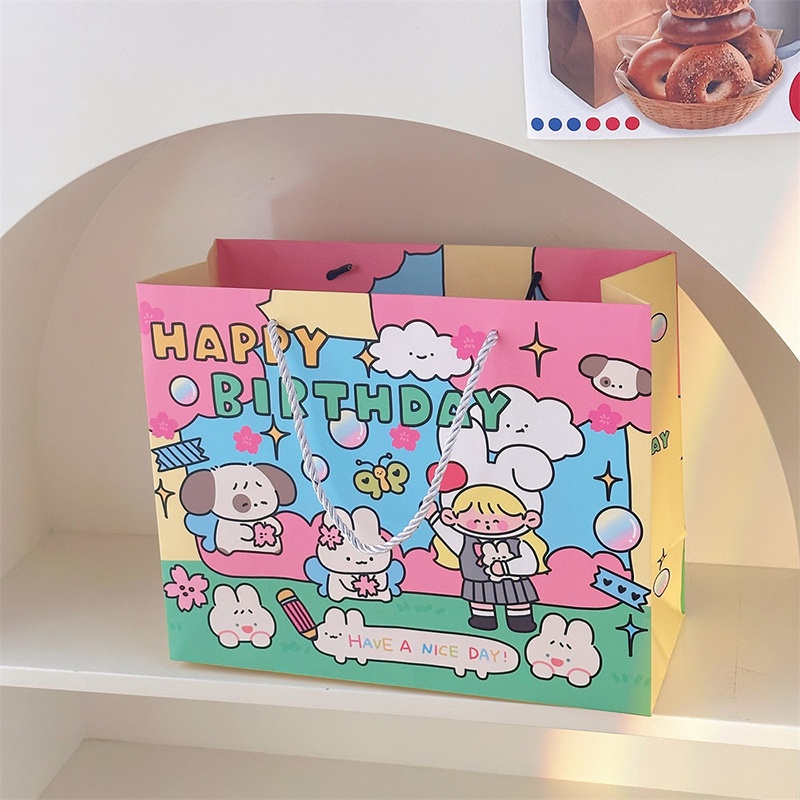 Túi Đựng Quà Họa Tiết Hoạt Hình Nhiều Màu Dễ Thương