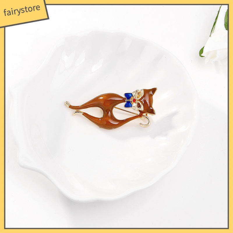 [FTO] Trâm Cài Áo Mèo Cổ Điển