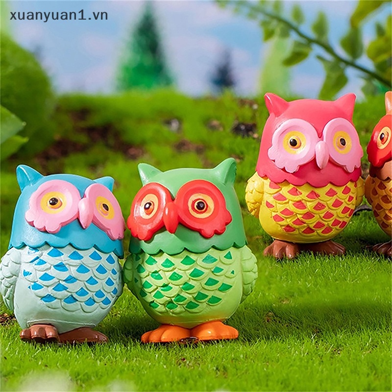 1 Đồ trang trí Chim Cú Mini Trang Trí Tiểu Cảnh