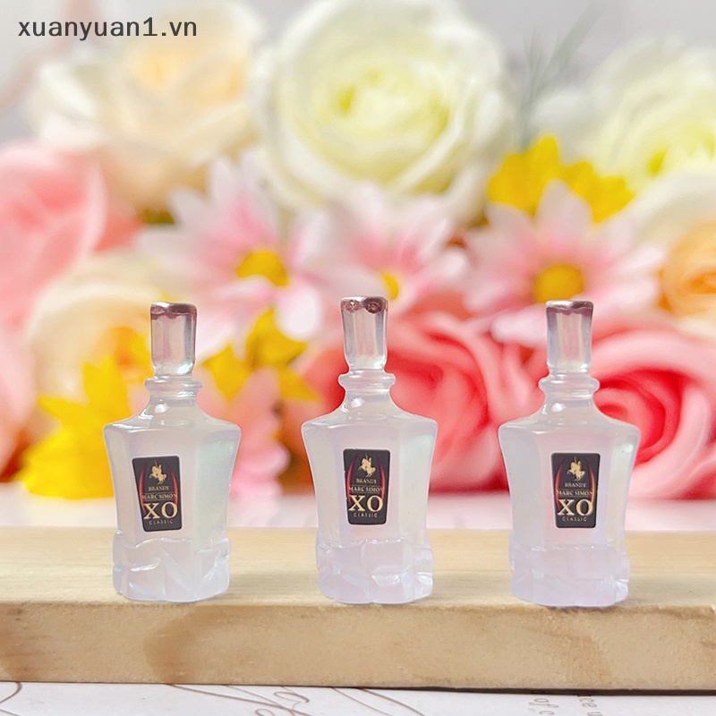 Set 5 Mô Hình Chai Rượu Vang Mini Bằng Nhựa Resin Phát Quang Độc Đáo Dùng Trang Trí Ốp Điện Thoại