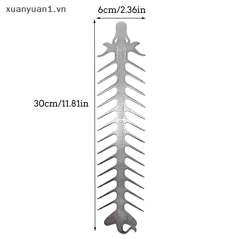 1 Xiên Nướng Bbq Hình Xương Cá Bằng Thép Không Gỉ DIY