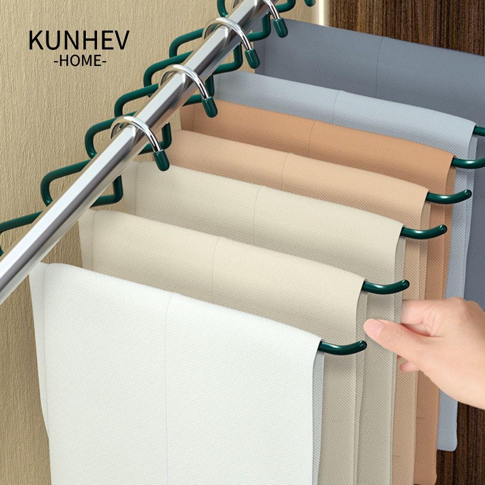 KUNHEV Bộ 5 Móc Treo Quần Jean Hình Chữ L Bằng Thép Không Gỉ