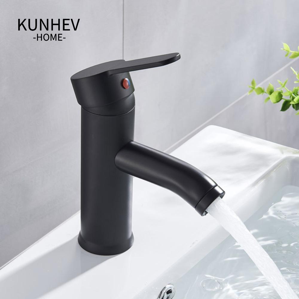 KUNHEV Đầu Vòi Nước Nóng Lạnh Thiết Kế Một Lỗ Tiện Dụng Cho Bồn Rửa Nhà Tắm