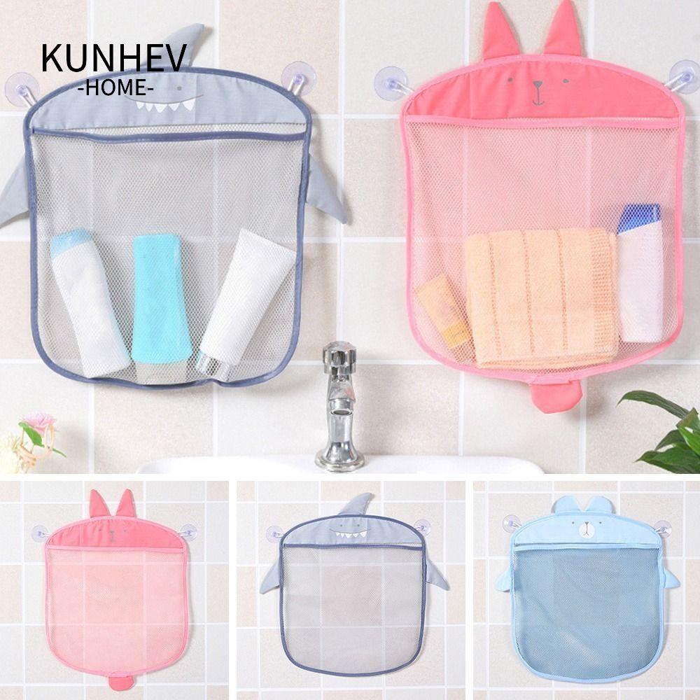 KUNHEV Bộ 2 Túi Lưới Đựng Đồ Chơi Nhà Tắm Hình Thú Hoạt Hình Dễ Thương