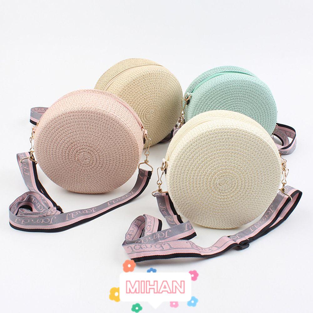 Túi Xách Tròn Đan Rơm Thời Trang Đi Biển MIHAN1 Cho Nữ