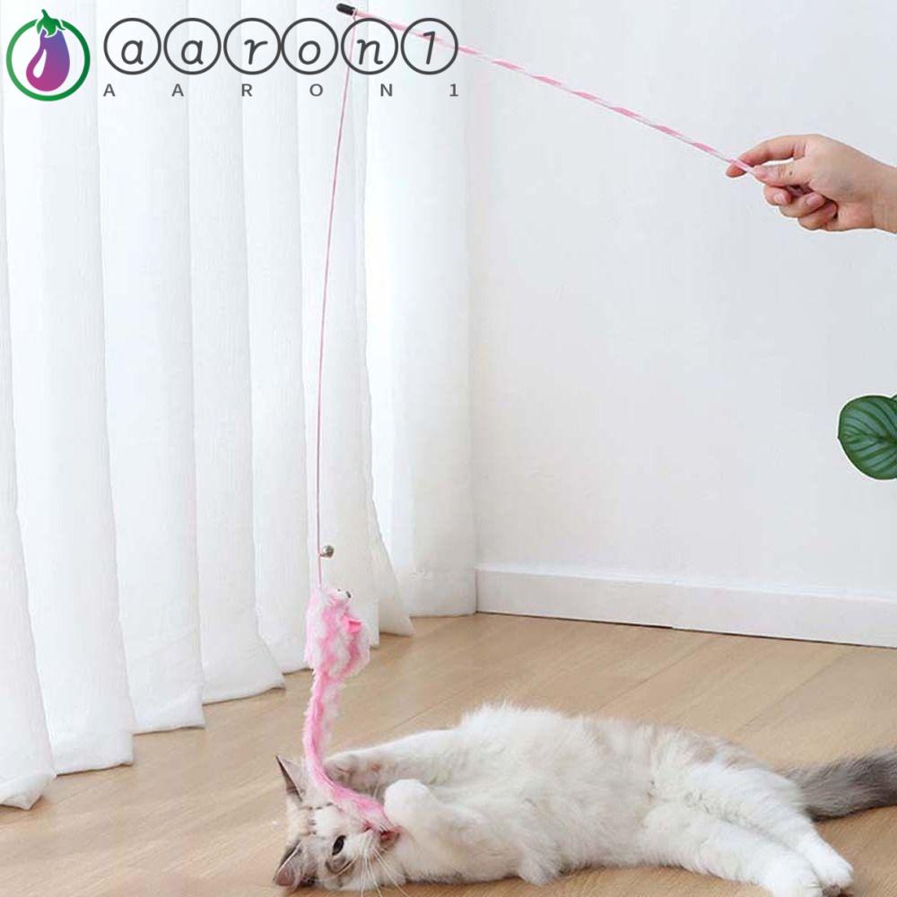 Gậy Gắn Chuột Đuôi Dài AARON1 Có Chuông Huấn Luyện Tương Tác Trong Nhà Cho Mèo