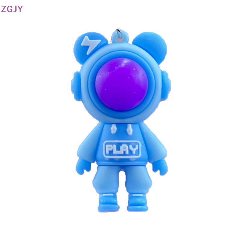 Móc Khóa Hình Gấu Bằng PVC Phối Tua Rua Dễ Thương DIY Mới