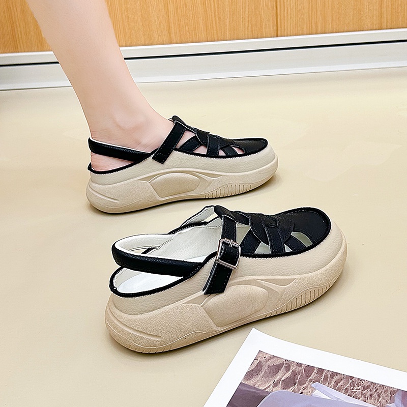 Sandal Đi Biển Đế Dày Thiết Kế Mới Đơn Giản Thời Trang Mùa Hè Theo Phong Cách retro-AA0620