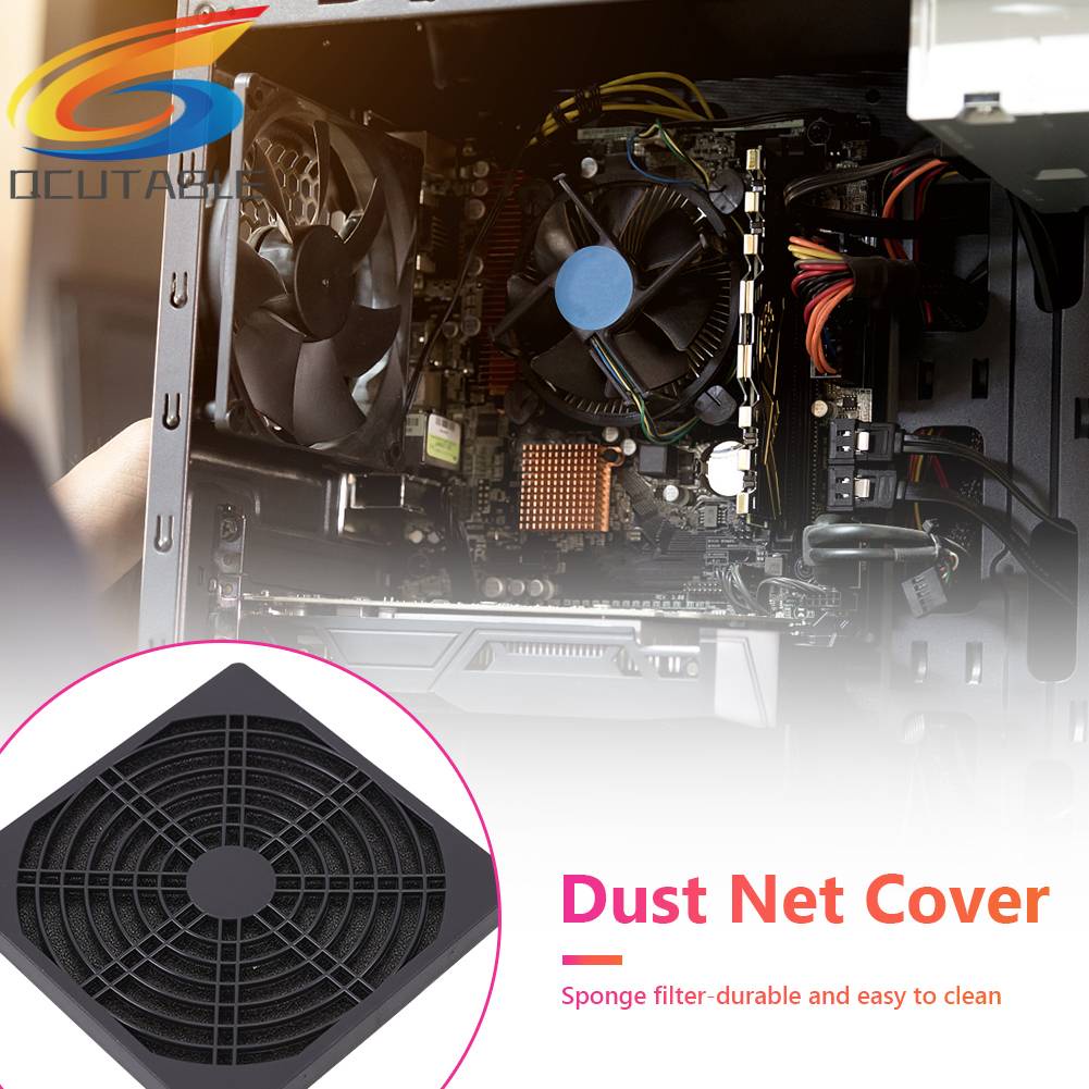 Bộ 5 Tấm Lọc Bụi Bằng Nhựa 60mm 80mm 90mm 120mm Cho Quạt Máy Tính Ốp