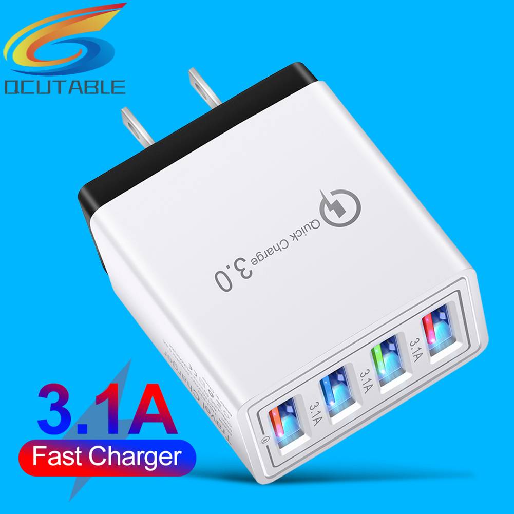 Bộ SạC ĐiệN ThoạI 5V 3.1A 4 CổNg USB, PhíCh CắM US