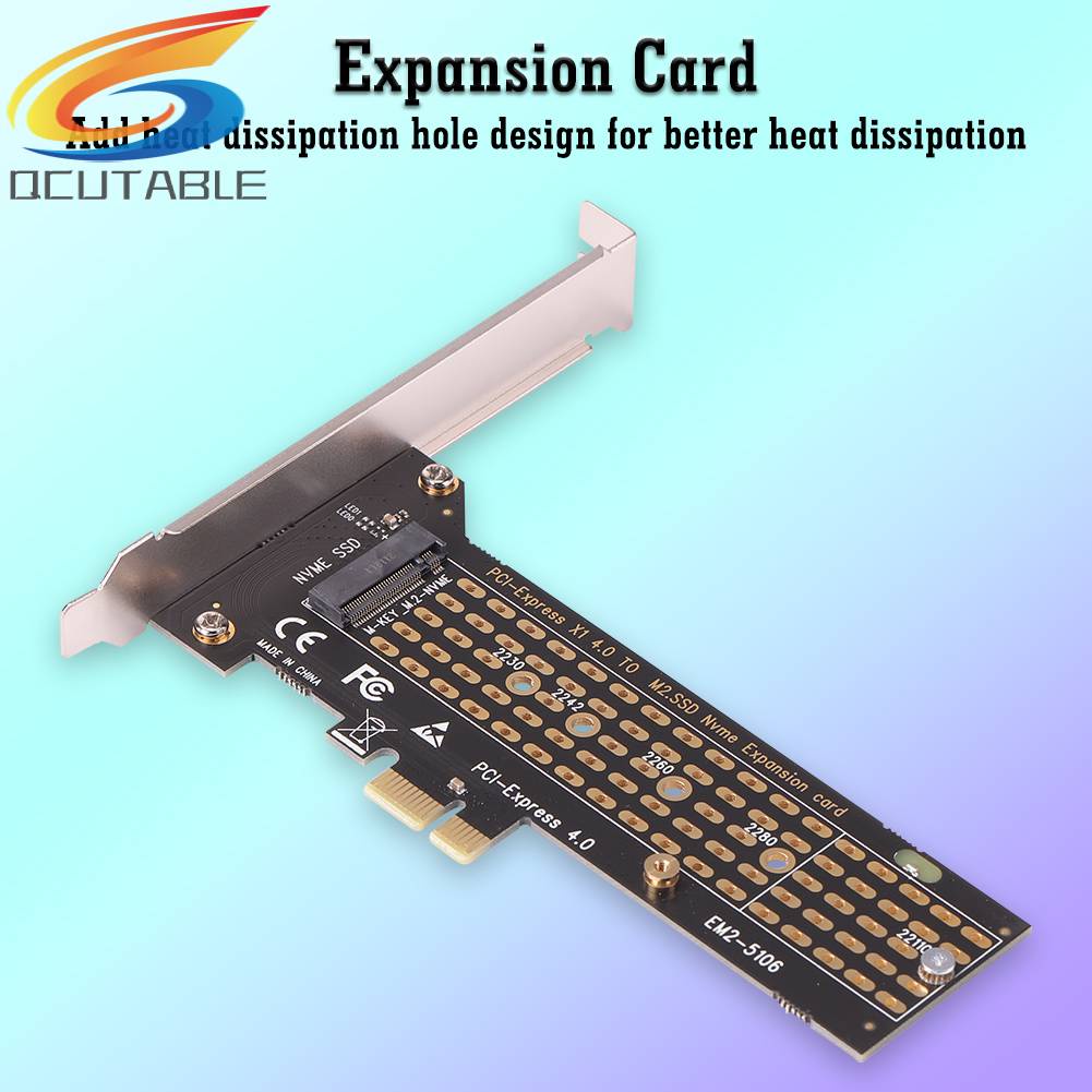 Card Mở Rộng EM2-5106 SSD M.2 Sang PCI-E 1x Cho M-Key NVME / B-Key SATA
