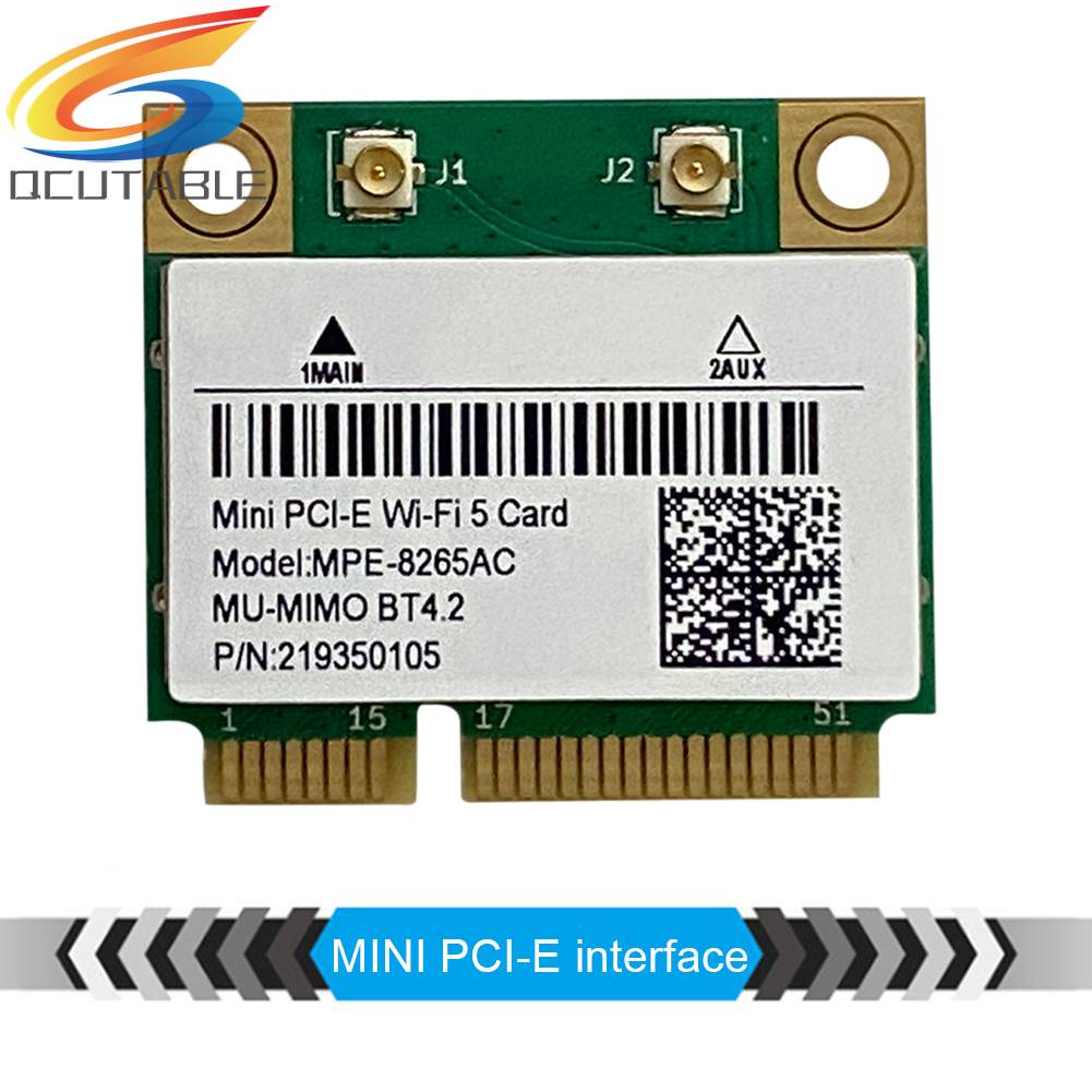 Thẻ Mạng Không Dây 1200M MC8265 Băng Tần Kép 2.4GHz 5GHz Mini PCIe
