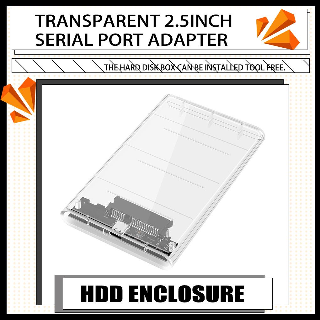 Hộp Đựng Ổ Cứng HDD Chống Sốc 2 5inch Chuyển Đổi Cổng USB 3 0 Type-C Sang SATA Cho Laptop