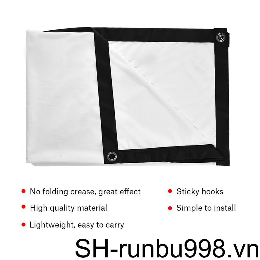 (runbu) 1 Màn Chiếu Trắng 84inch 4: 3 Có Thể Gập Lại Được