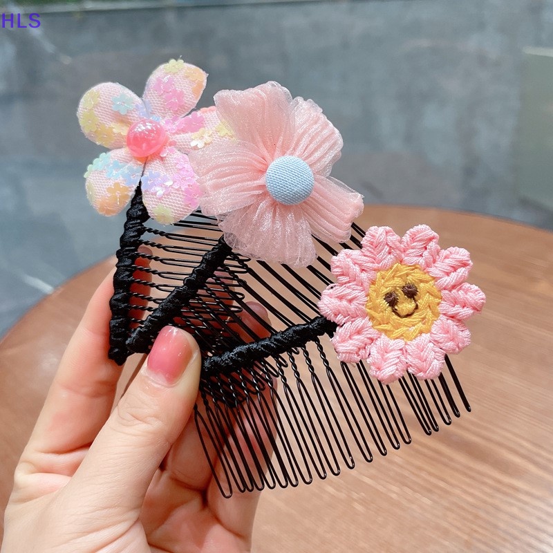 Kẹp Tóc Đính Nơ Hoa Nhỏ Xinh Xắn Thời Trang Cho Bé Gái