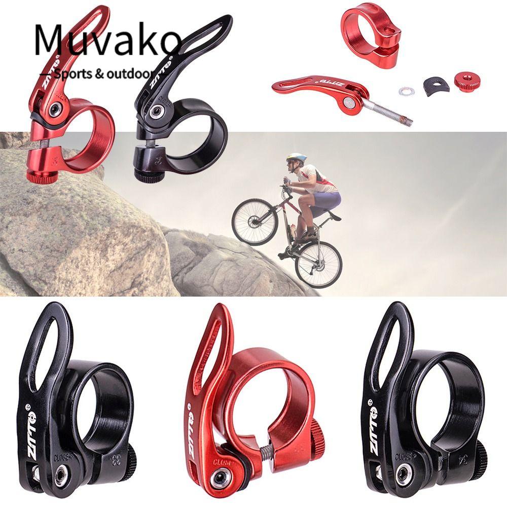 MUVAKO Kẹp Yên Xe Đạp Leo Núi MTB BMX Màu Đen / Đỏ Bằng Nhôm