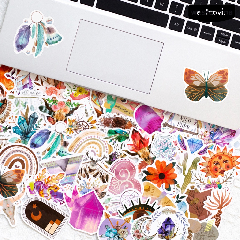 [WSTN]✎Bộ 50 Miếng Dán Tự Dính Bằng PVC Chống Thấm Nước Họa Tiết Graffiti Trang Trí Hành Lý / Ngăn