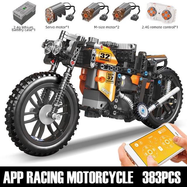Đồ chơi Lắp ráp Mô hình Mould King 23005 high-tech RC Car Boy Toys App Control Fast Motorcycle
