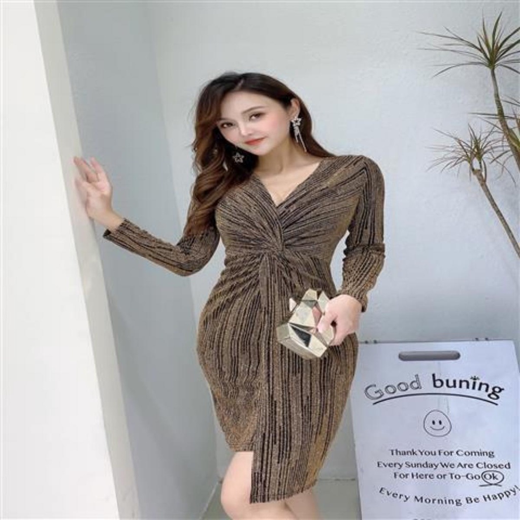 MQAQ Đầm Ôm Dáng Thời Trang Mùa Thu Gợi Cảm Phong Cách Mới Cho Nữ