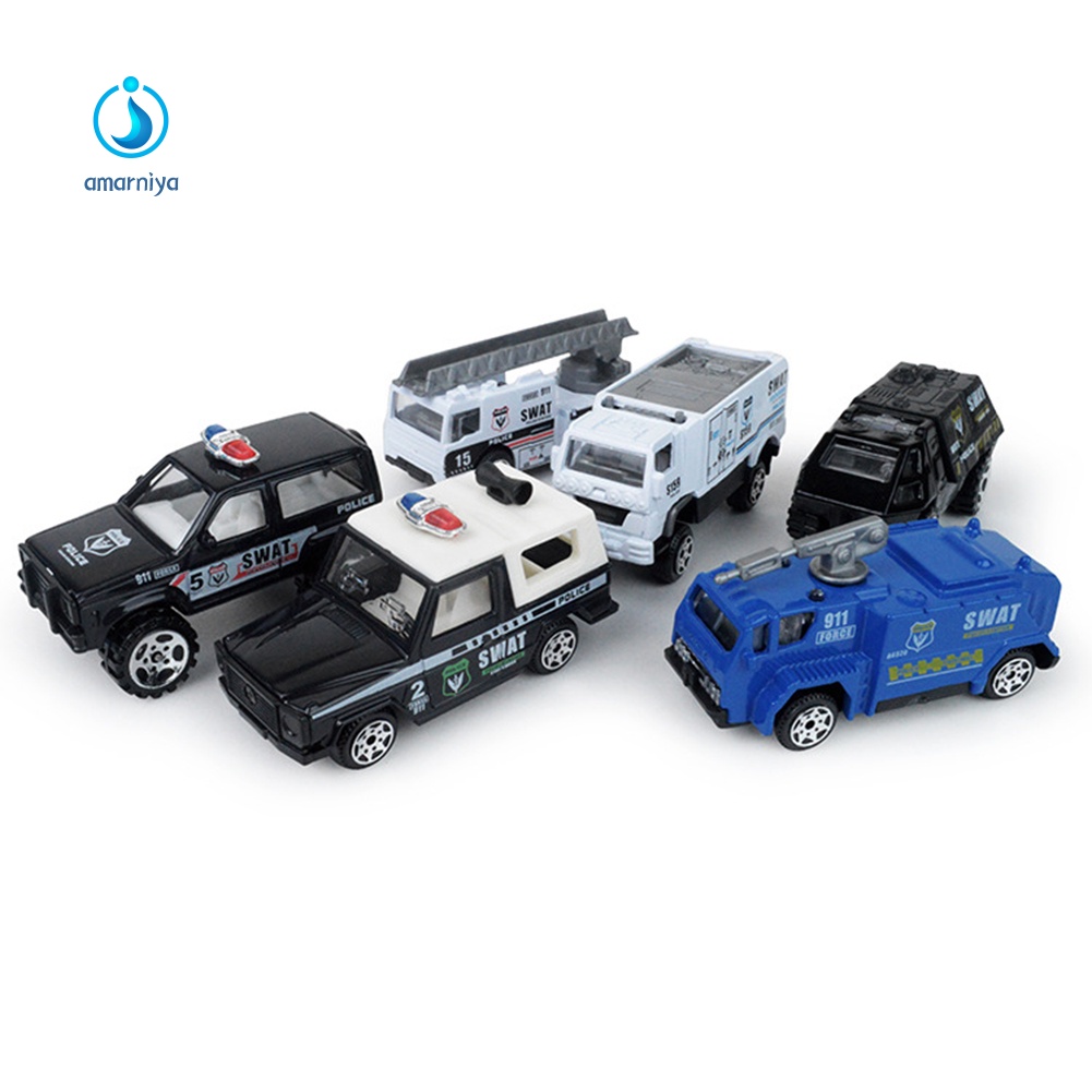 6 Mô Hình Xe Cảnh Sát Cứu Hỏa Tỉ Lệ 1 / 87