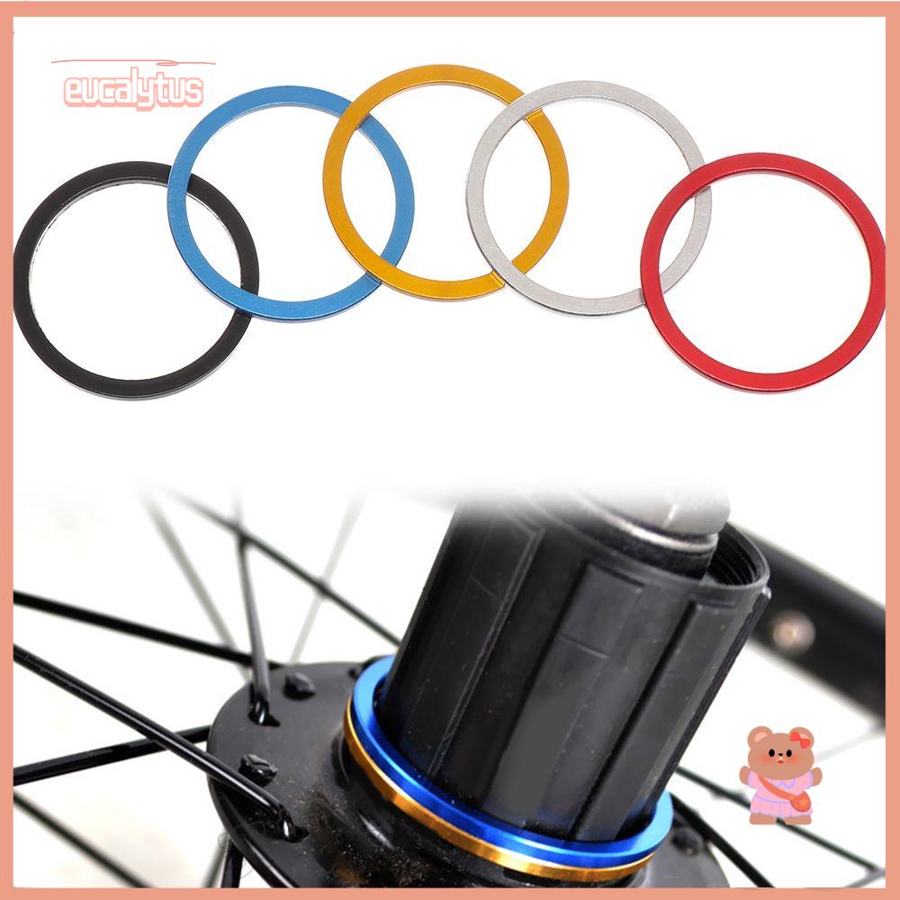 EUTUS Bộ 5 Vòng Đệm Trục Bánh Đà 1~2.5mm Bằng Hợp Kim Nhôm Cho Xe Đạp Leo Núi