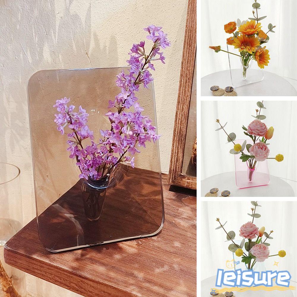 LEISURE Bình Hoa Bằng Acrylic Trong Suốt Thiết Kế Sáng Tạo Trang Trí Nhà Cửa