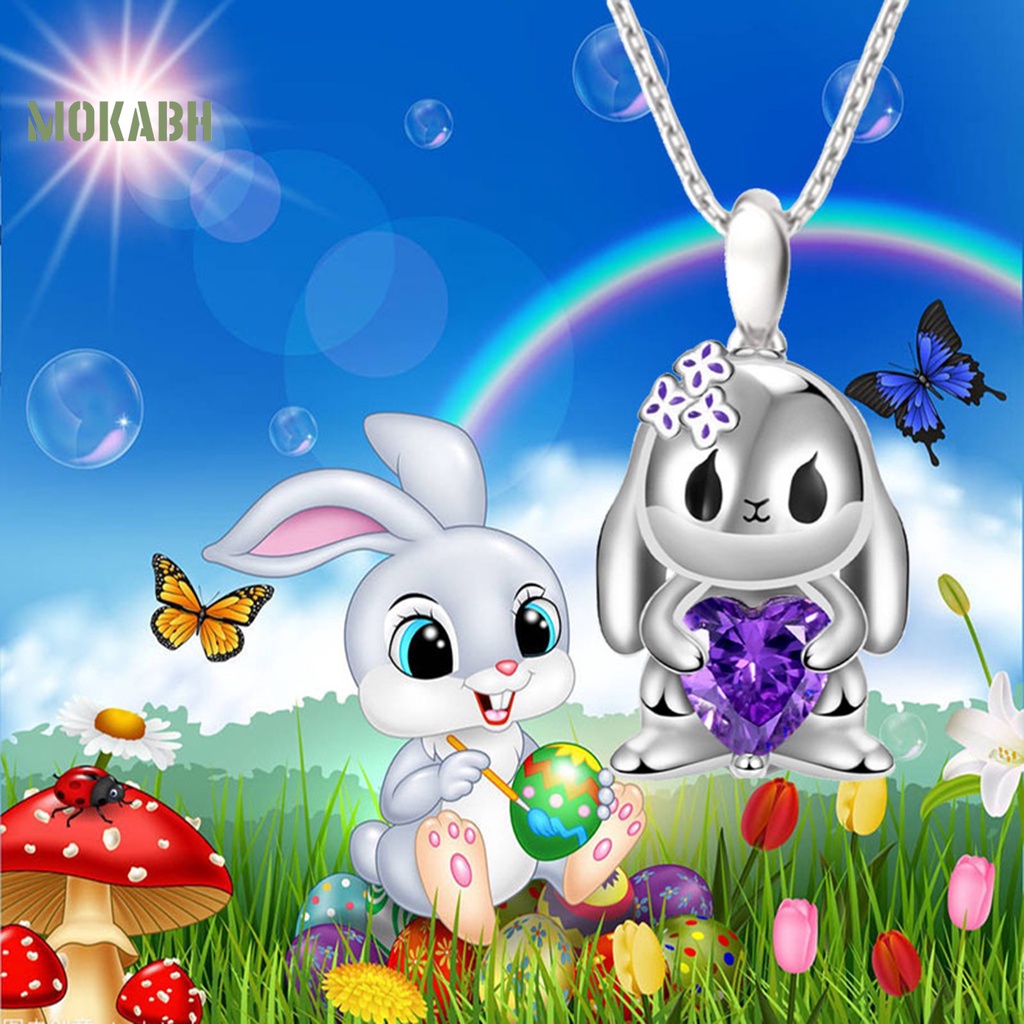 Vòng cổ Họa Tiết Cá Ngựa / Thỏ / Cáo Hoạt Hình Đính Đá Thời Trang Cho Nữ