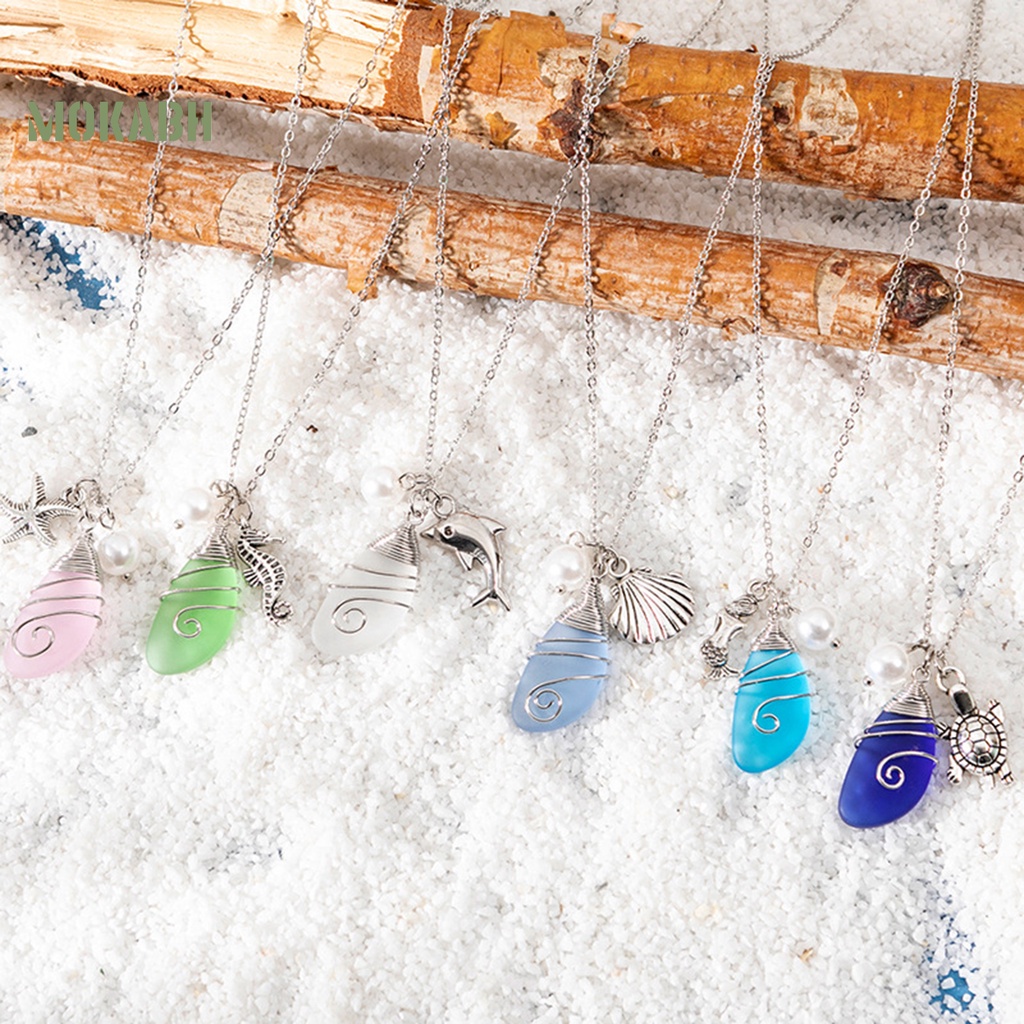 Vòng cổ Đeo Cổ Chống Mòn Chống Gỉ Có Thể Điều Chỉnh Được Kèm Mặt Dây Thời Trang Đi Biển Cho Nữ