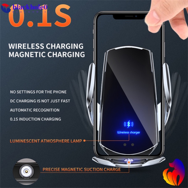 Giá Đỡ Điện Thoại Kiêm Sạc Nhanh Không Dây Có Khung Cố Định Định Vị Trí Tự Động Cho Xe Hơi