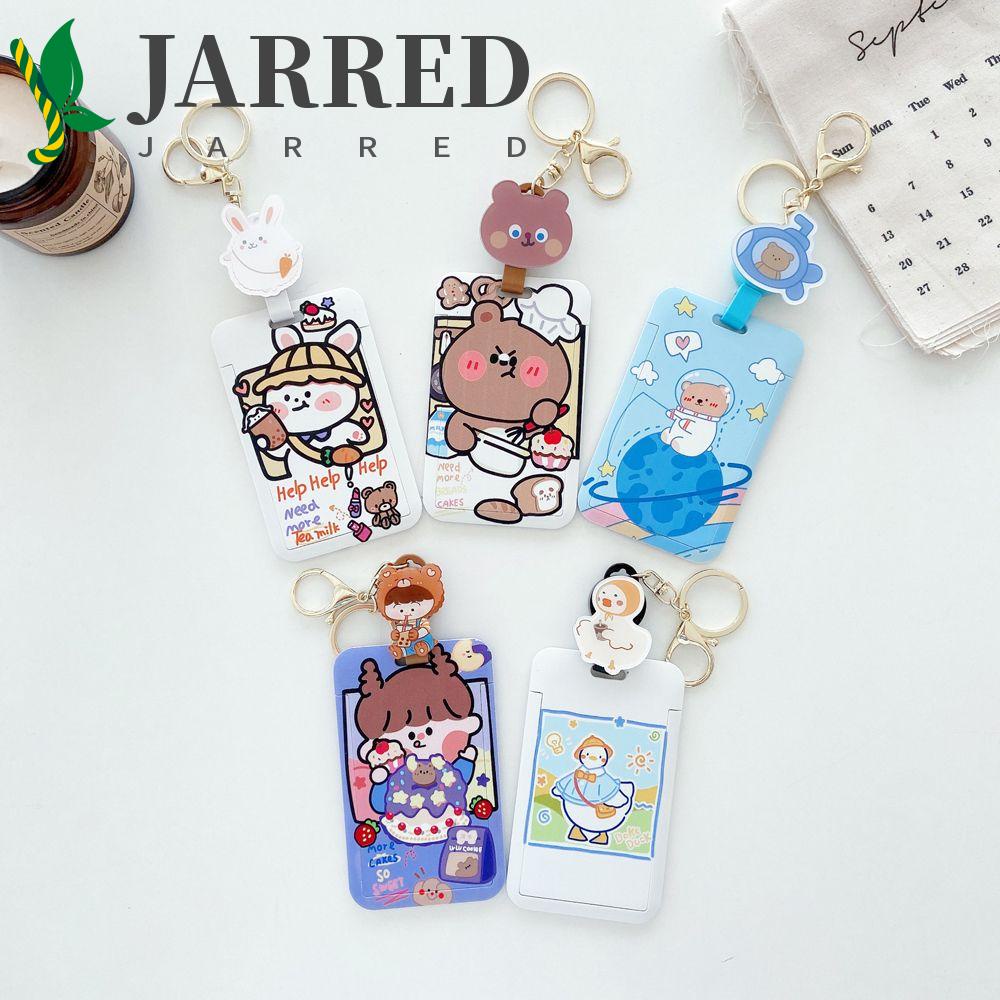 JARRED Ví Đựng Thẻ ID / Thẻ ID / Xe Buýt Họa Tiết Hoạt Hình Stitch / Minnie Có Móc Khóa