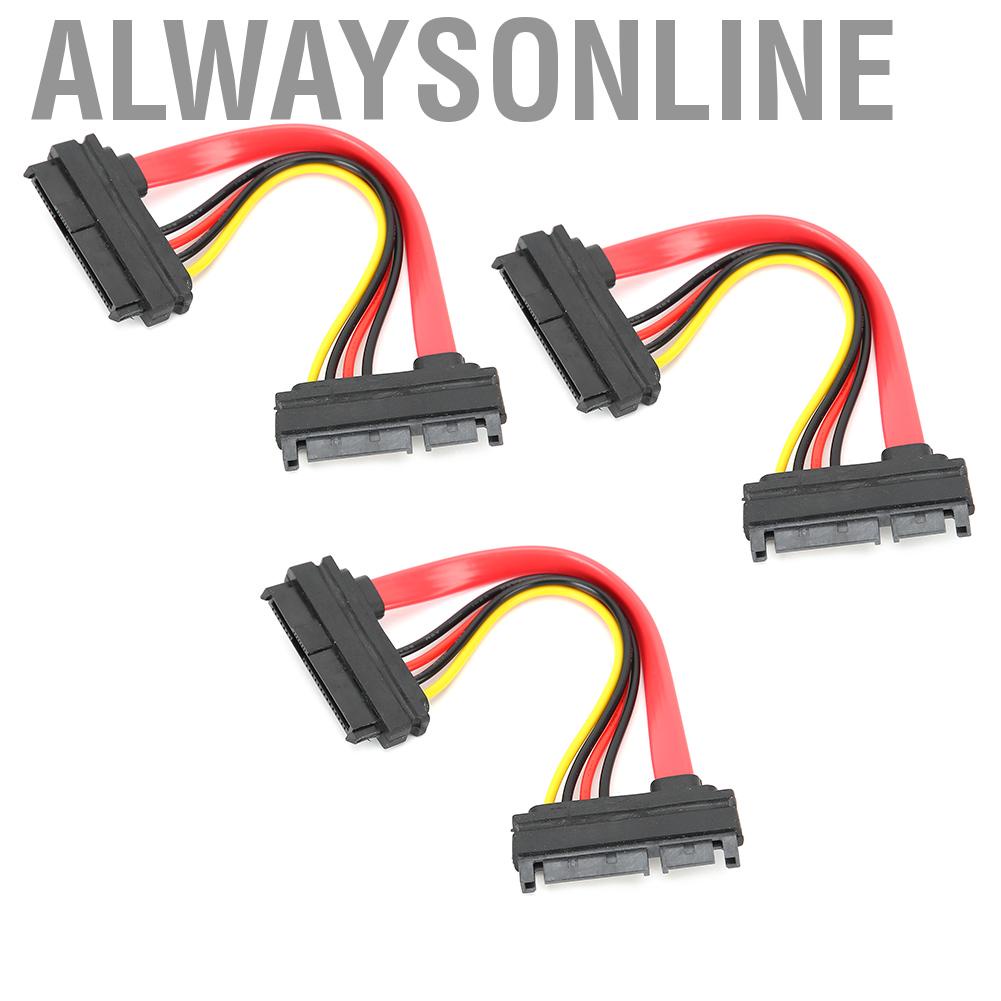 Alwaysonline High Reliability Data Cable  SATA 22P Male to Female for RCA Style Y Suitable Home or Mobile Using