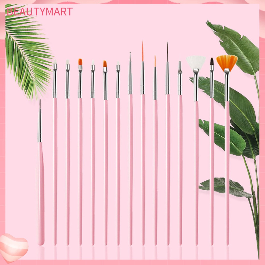 Set 15 Cọ Vẽ Móng Tay Nhẹ Nhàng Chuyên Nghiệp