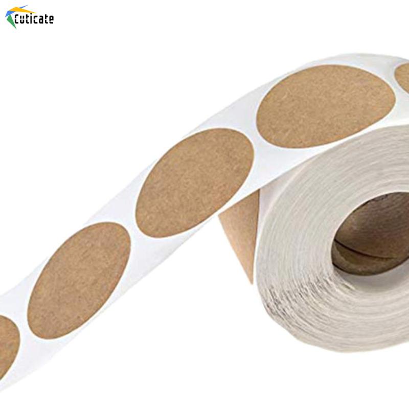 500 Miếng Dán Tròn Màu Nâu 25mm