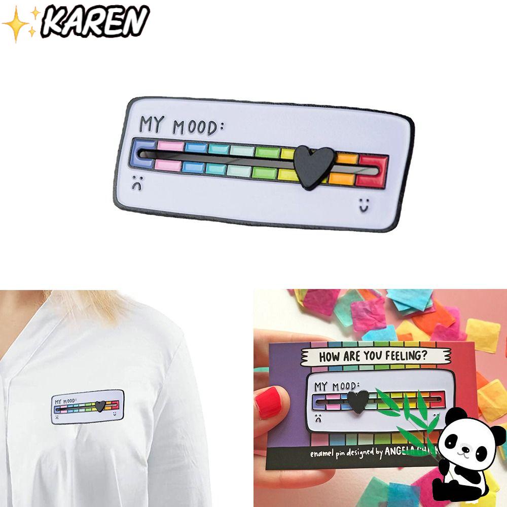 KAREN Ghim Cài Ba Lô Hình Tâm Trạng Xã Hội Vui Nhộn