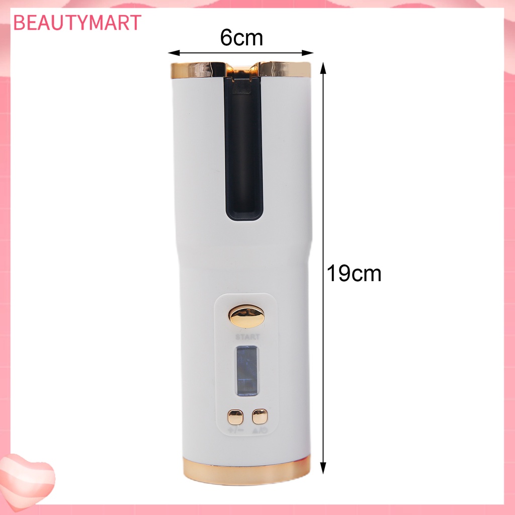 1 Bộ Máy Uốn Tóc Không Dây 4 Màn Hình Hẹn Giờ Bằng ABS Siêu Nhẹ Cho Nữ