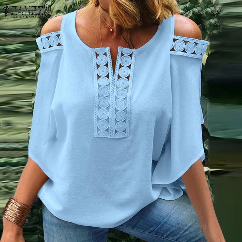 Zanzea Áo Nữ Tay 3 / 4 Trễ Vai Thời Trang Quyến Rũ