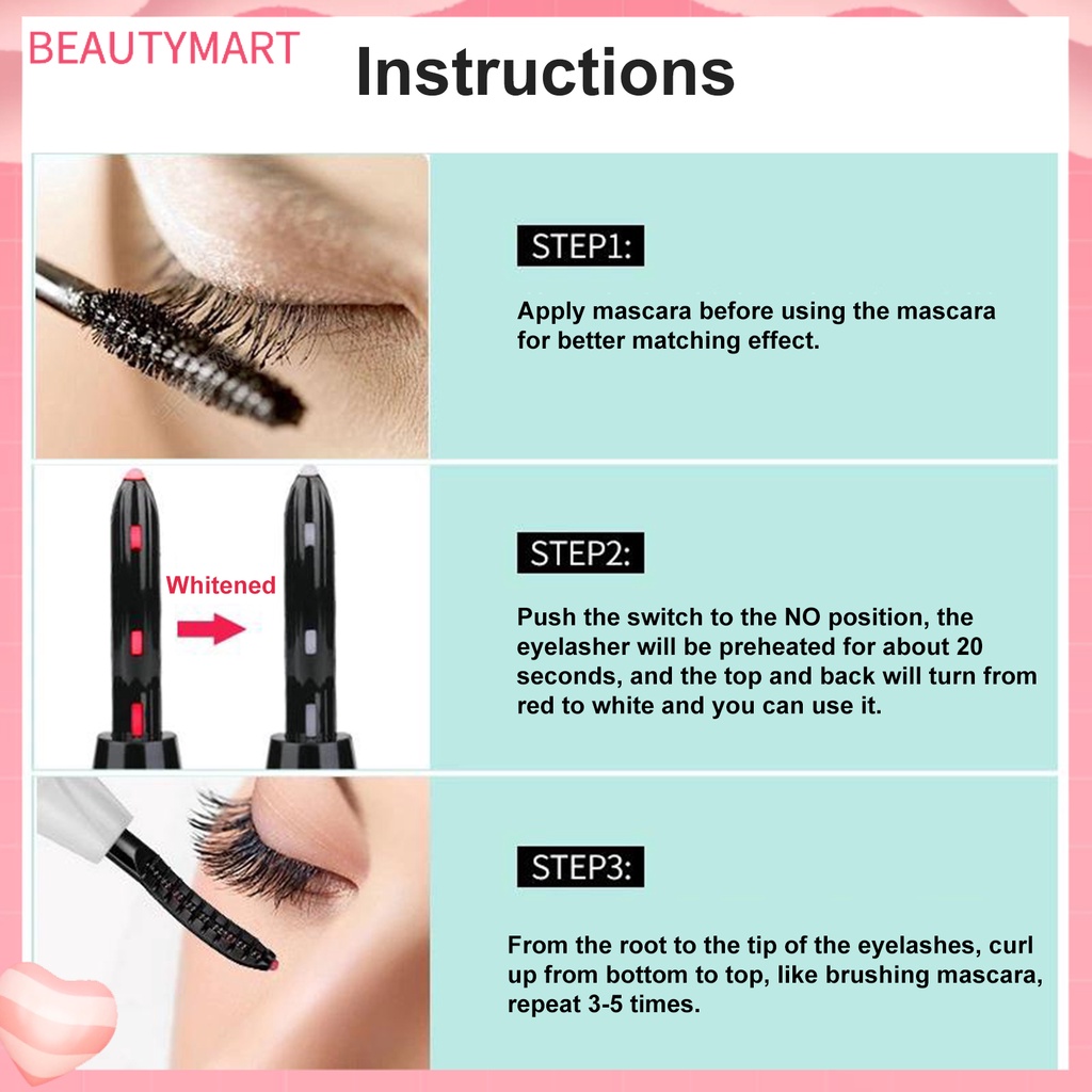 Dụng Cụ Uốn Cong Lông Mi Bằng Điện ABS Thoải Mái Nhanh Chóng