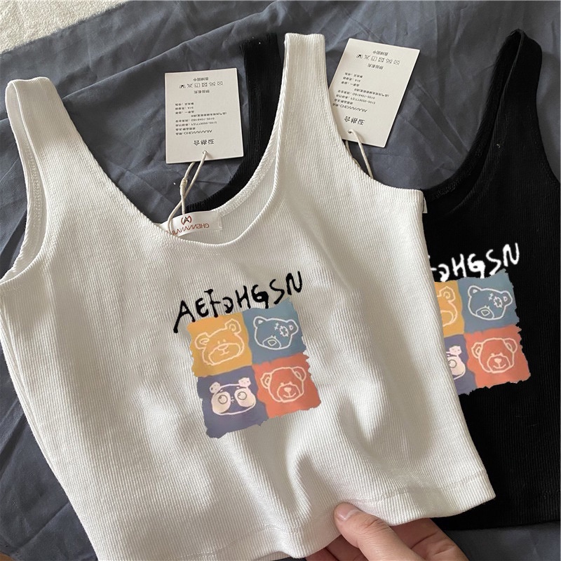 Áo Hai Dây Dáng Ôm Ngắn Màu Trắng Thiết Kế Mới Thời Trang Mùa Hè Cho Nữ