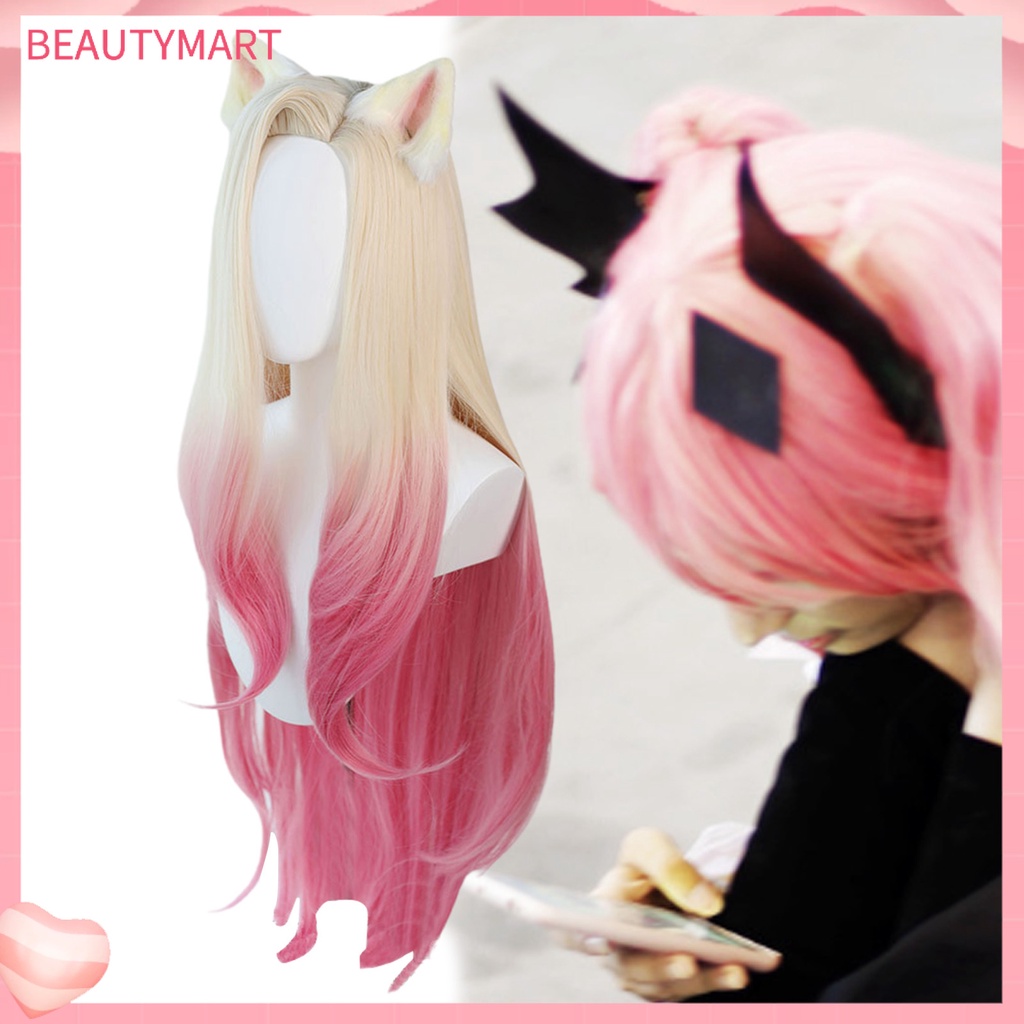[beautymart] Tóc Giả Hóa Trang Ahri Sành Điệu Màu Hồng Hỗn Hợp Ahri Da Sử Dụng Hàng Ngày