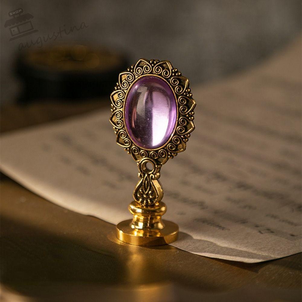 AUGUSTINA Tay Cầm Gắn Con Dấu Sáp Niêm Phong Thiệp Mời Thủ Công Thiết Kế Tinh Tế DIY