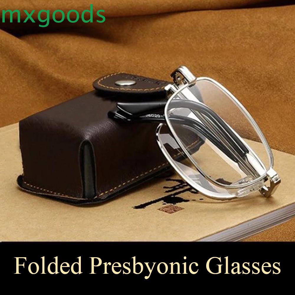 MXGOODS Mắt Kính Chống Mỏi Mắt Gấp Gọn Thoải Mái Kèm Hộp Đựng Cho Nam Và Nữ