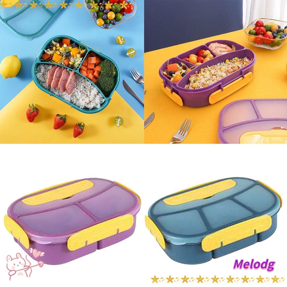 MELODG Hộp Đựng Cơm Trưa 4 Ngăn Có Thể Dùng Trong Lò Vi Sóng