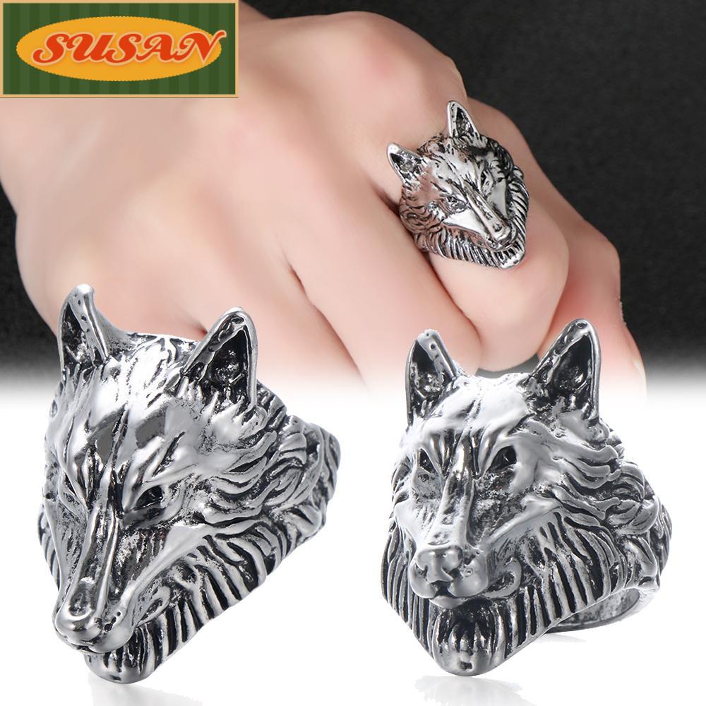 SUSANS Nhẫn Inox Phong Cách Hip Hop Gothic Cho Nam