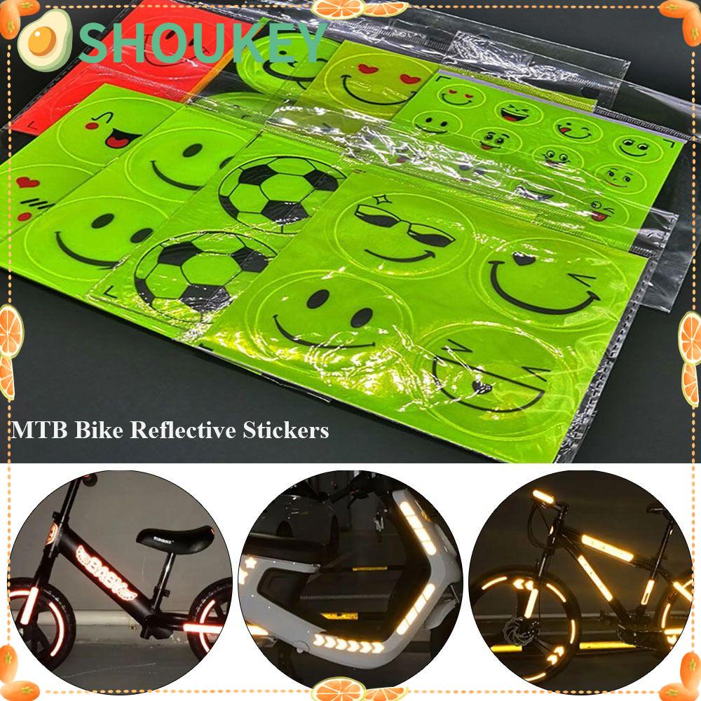 SHOUKEY Miếng Dán Phản Quang Cảnh Báo Ban Đêm Gắn Vành Bánh Xe Đạp 7 Kiểu Tùy Chọn