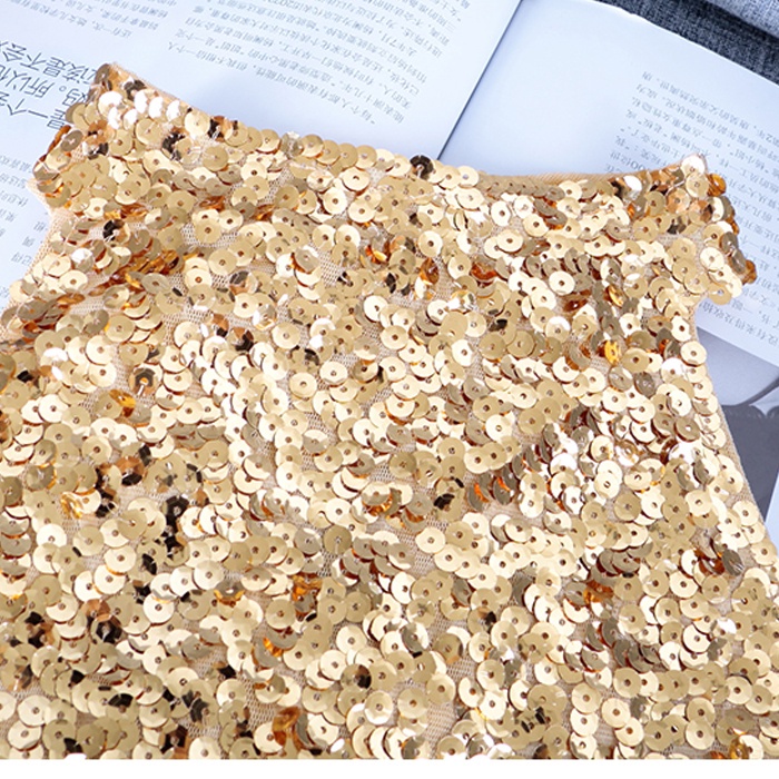 [Cổ Cao] Áo Hai Dây Ôm Dáng Đính Kim Sa Lấp Lánh Gợi Cảm