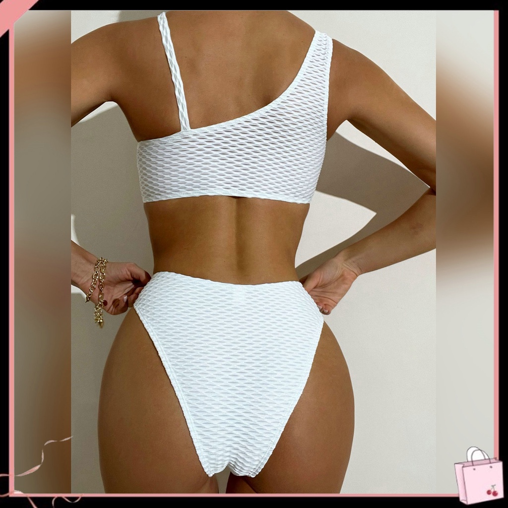 Bộ Bikini 2 Mảnh Có Vòng Đệm Nâng Ngực Màu Trắng Dành Cho Nữ