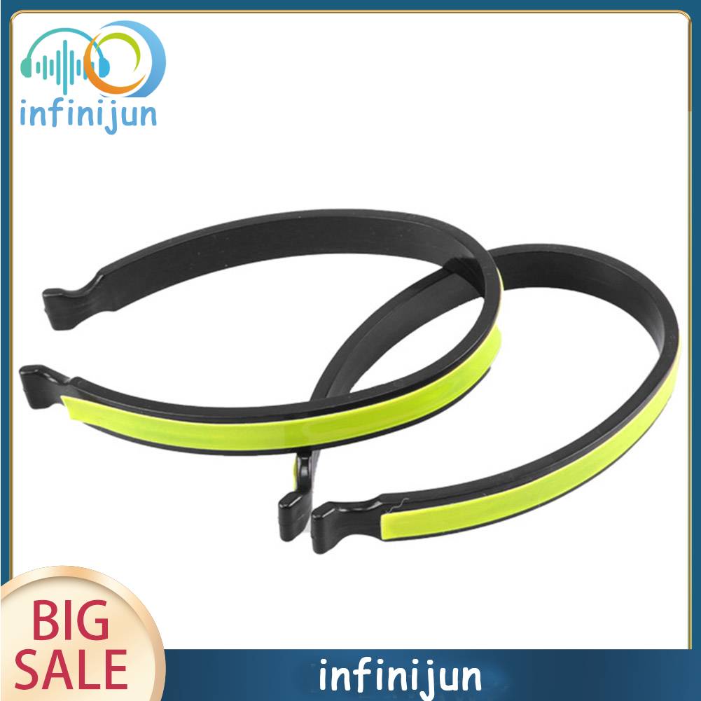 2 Dây Đai Phản Quang Đeo Mắt Cá Chân Có Thể Điều Chỉnh Cho Đạp Xe Ban Đêm