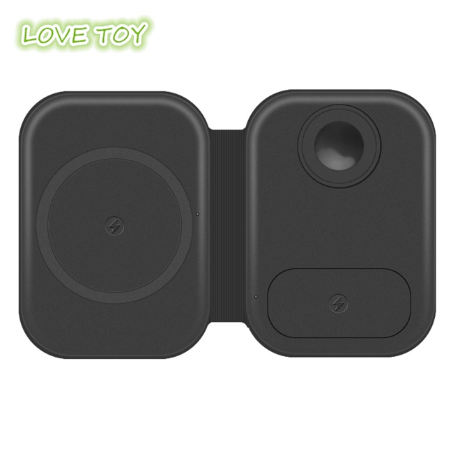 Đế Sạc Nhanh Không Dây Nkodok 3 Trong 1 15w Có Nam Châm Cho Iphone Iwatch