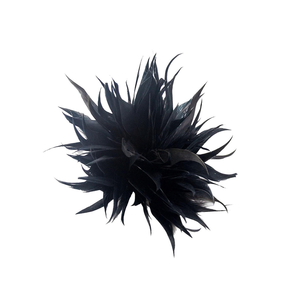 Cài Áo Hình Lông Vũ Màu Xám Phong Cách Halloween Thời Trang Cho Nữ